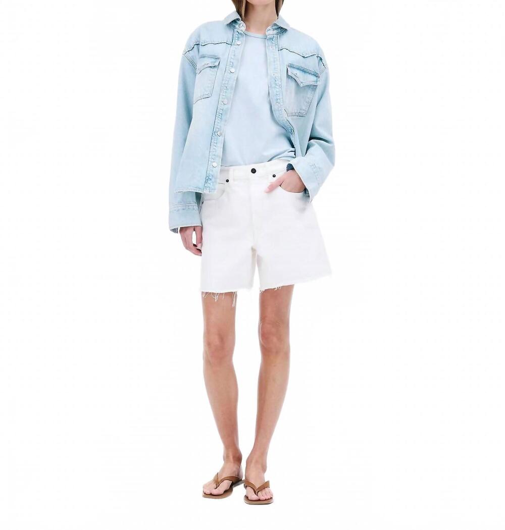 NEW SLVRLAKE sienna denim short in white